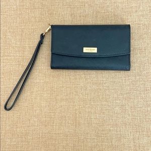 Black Kate Spade iPhone wallet wristlet